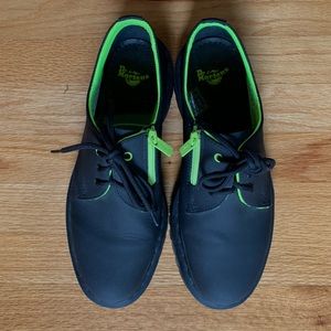 Doc Martens 1461 Neon Green Neon Zipper 3 Eye Shoe